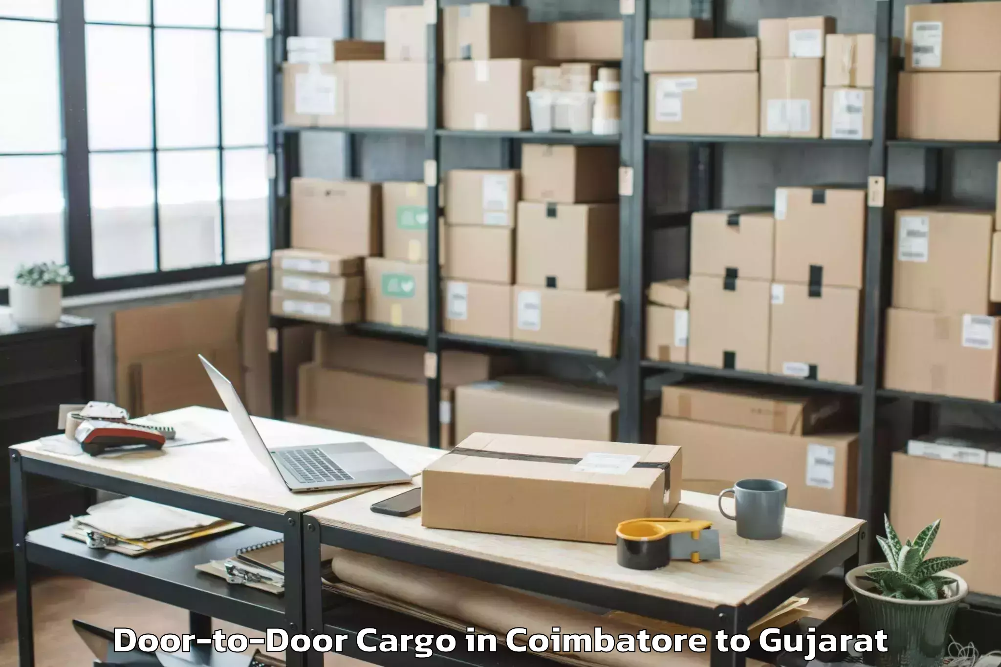 Affordable Coimbatore to Crystal Mall Rajkot Door To Door Cargo